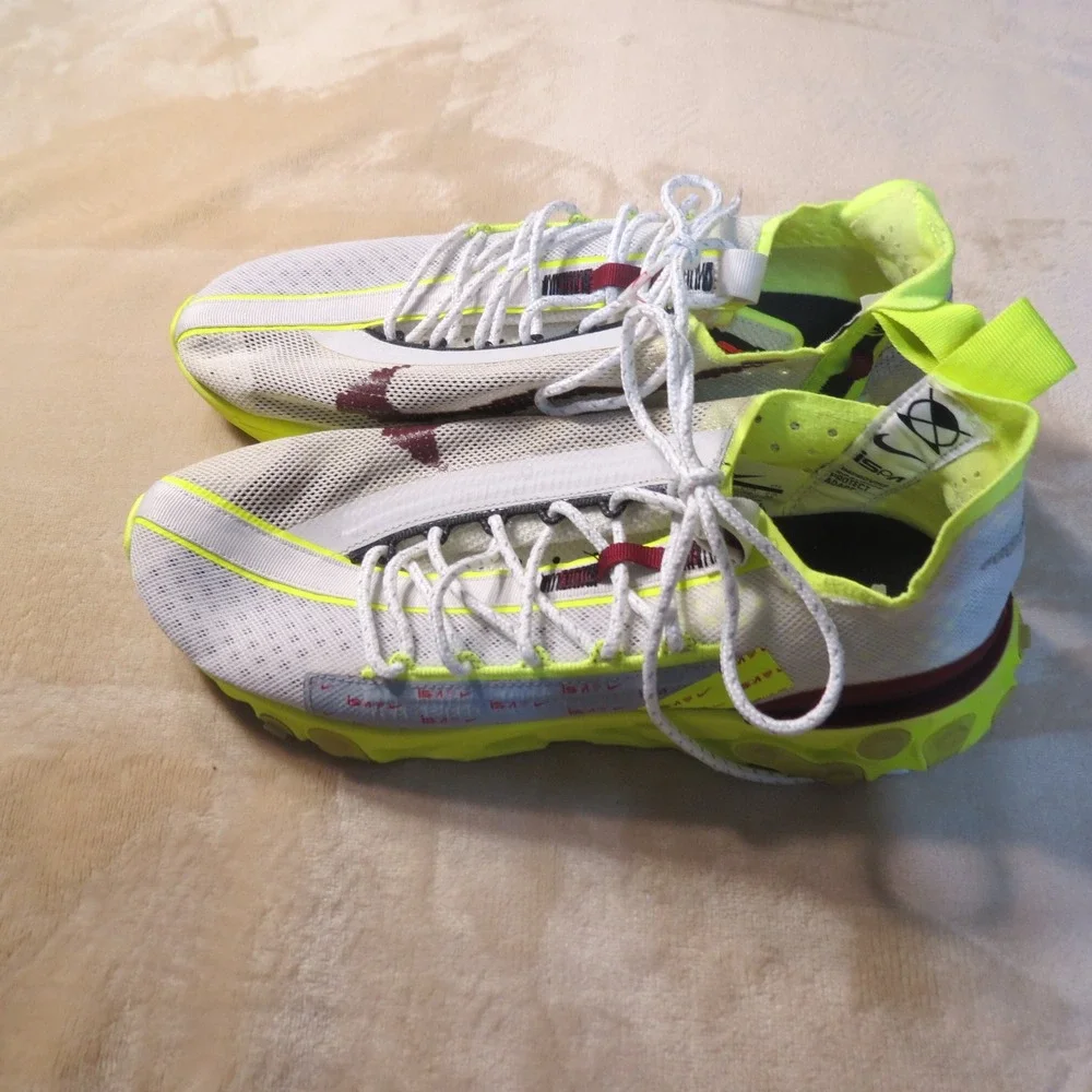 Nike ISPA React Runner WR Ghost Aqua Volt‎ Burgundy AR8503-001 Mens Sneakers